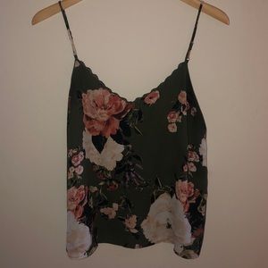 Guess Green Floral Camisole